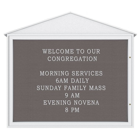 United Visual Products Indoor Enclosed Combo Board, 72"x36", Bronze Frame/Grey & Pearl UVCB7236BZ-GREY-PEARL